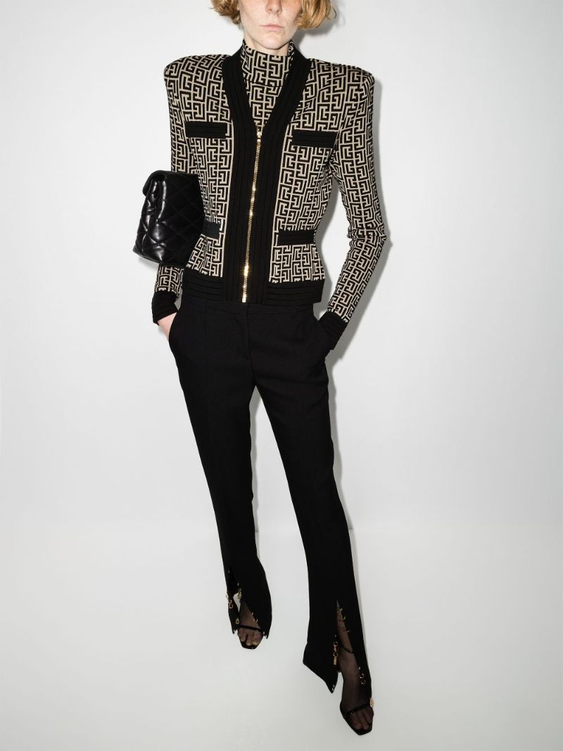 Monogram Jacquard Zip-up Jacket