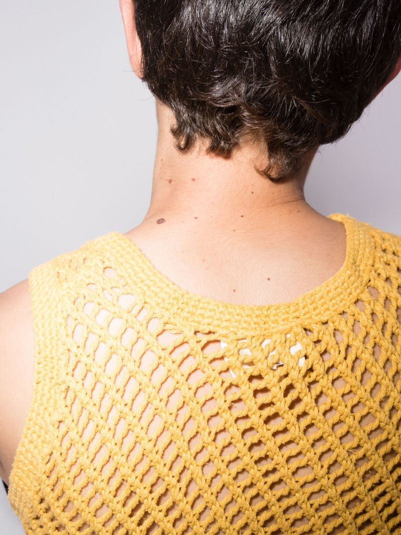 Open Knit Cotton Vest Top