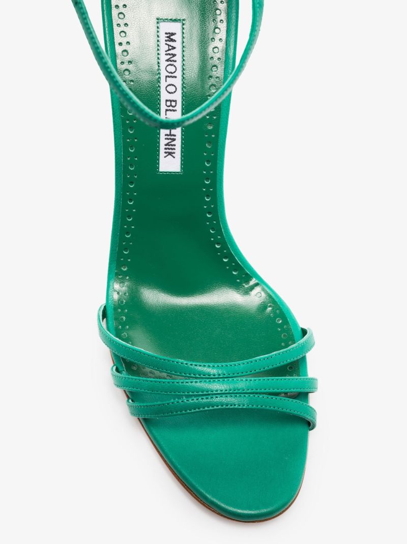 Green Caracol 105 Leather Sandals