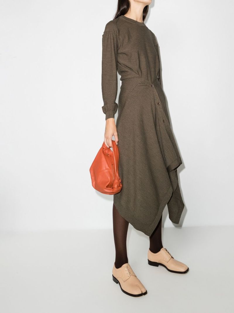Draped Midi Dress