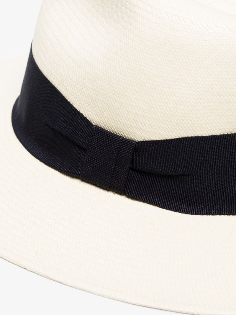 White Rafael Wide Panama Hat