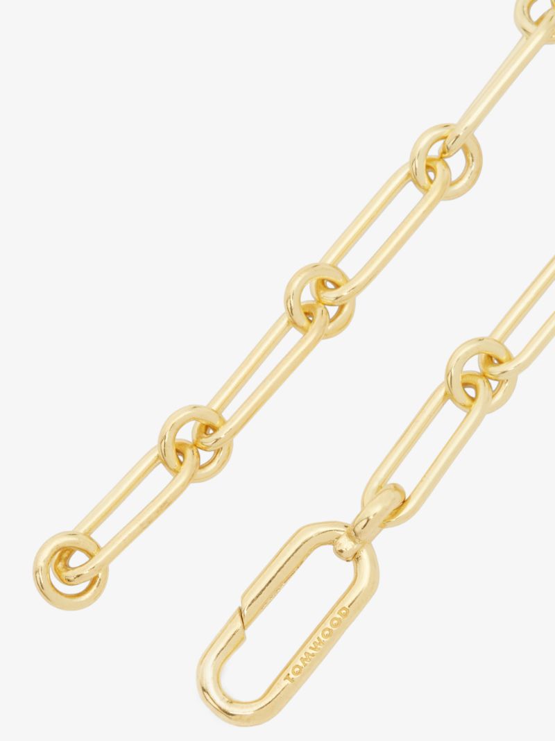 Gold-plated Box Chain Bracelet