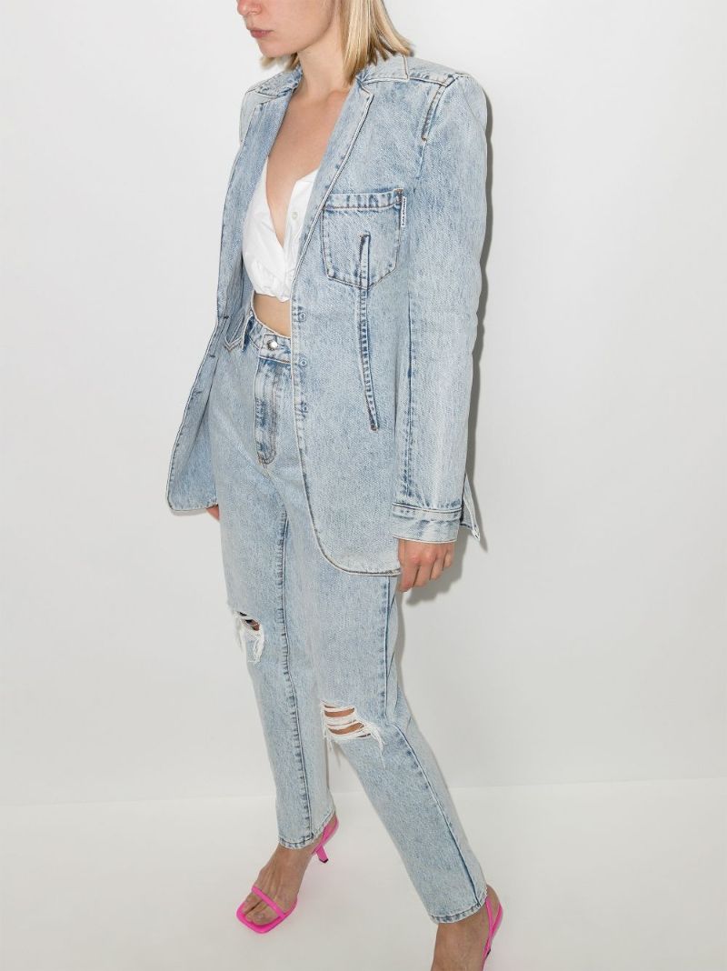 Single-breasted Denim Blazer