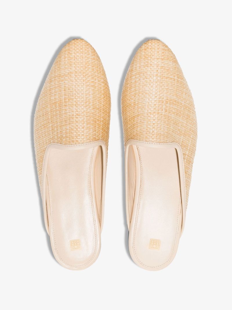 Neutral the Raffia Leather Trim Mules