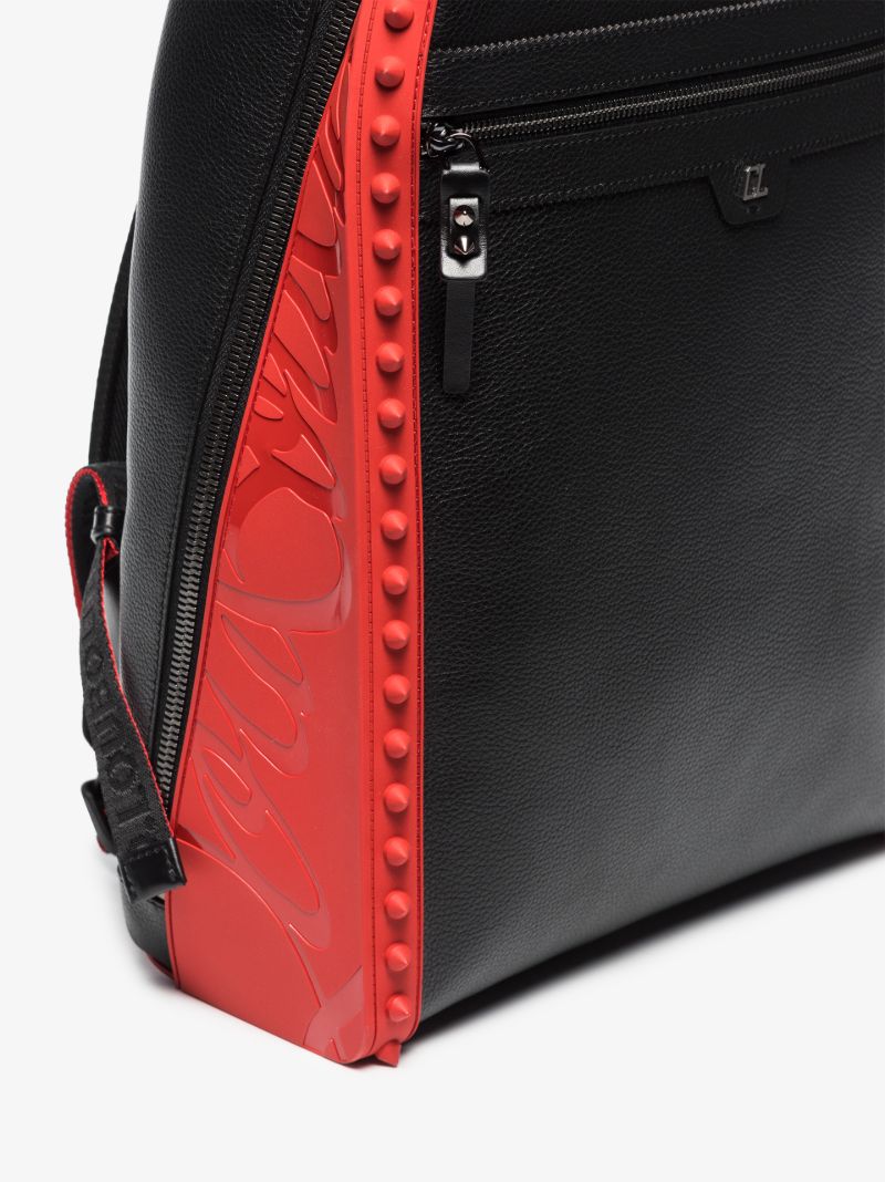 Black Backparis Leather Backpack
