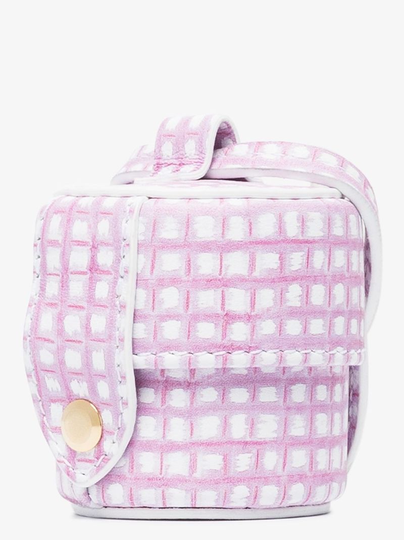 Pink and White Le Micro Vanity Leather Mini Bag