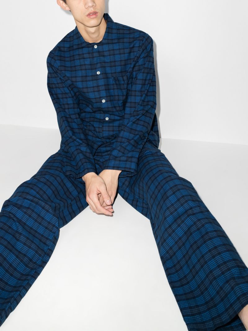 Check Flannel Cotton Pyjama Shirt