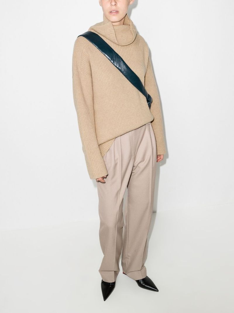 Ribbed Merino Turtleneck Sweater