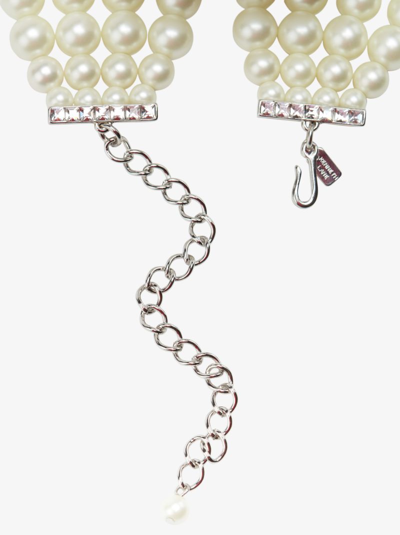 White Faux Pearl Necklace