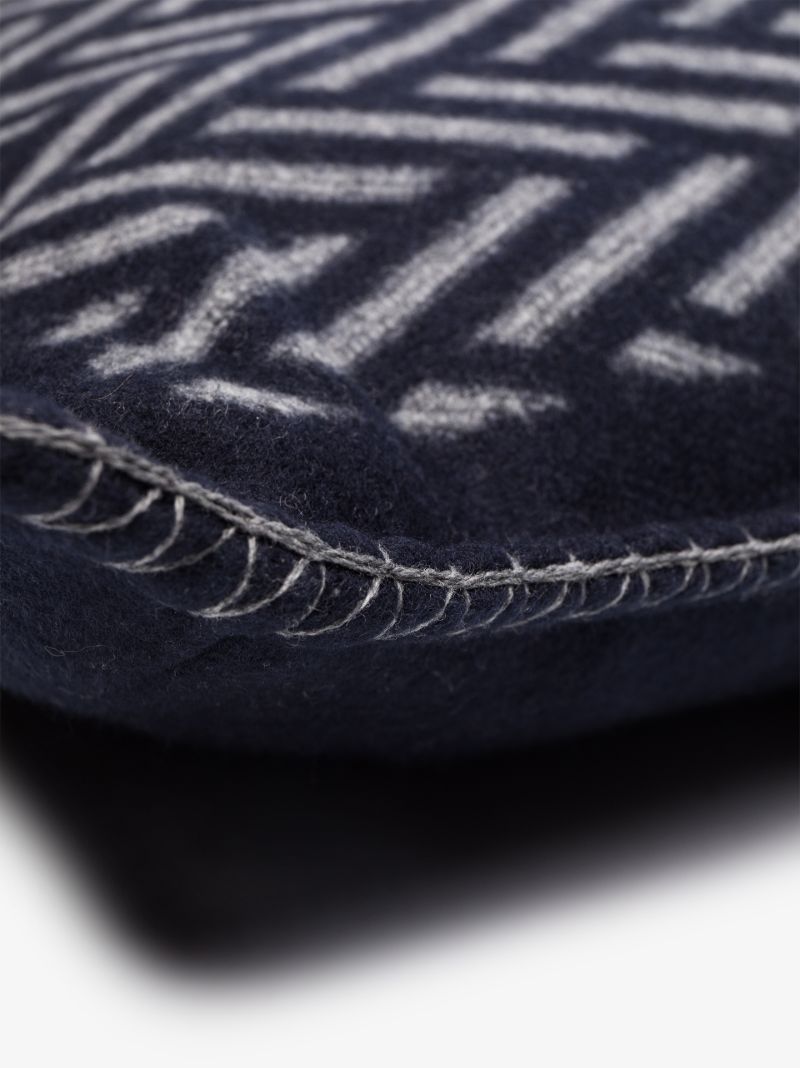 Blue Herringbone Cushion