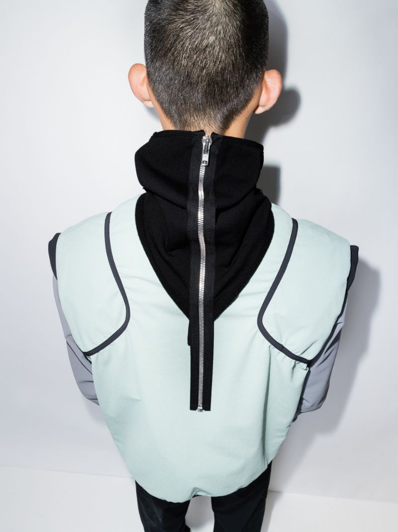 Black Modular Zipped Snood