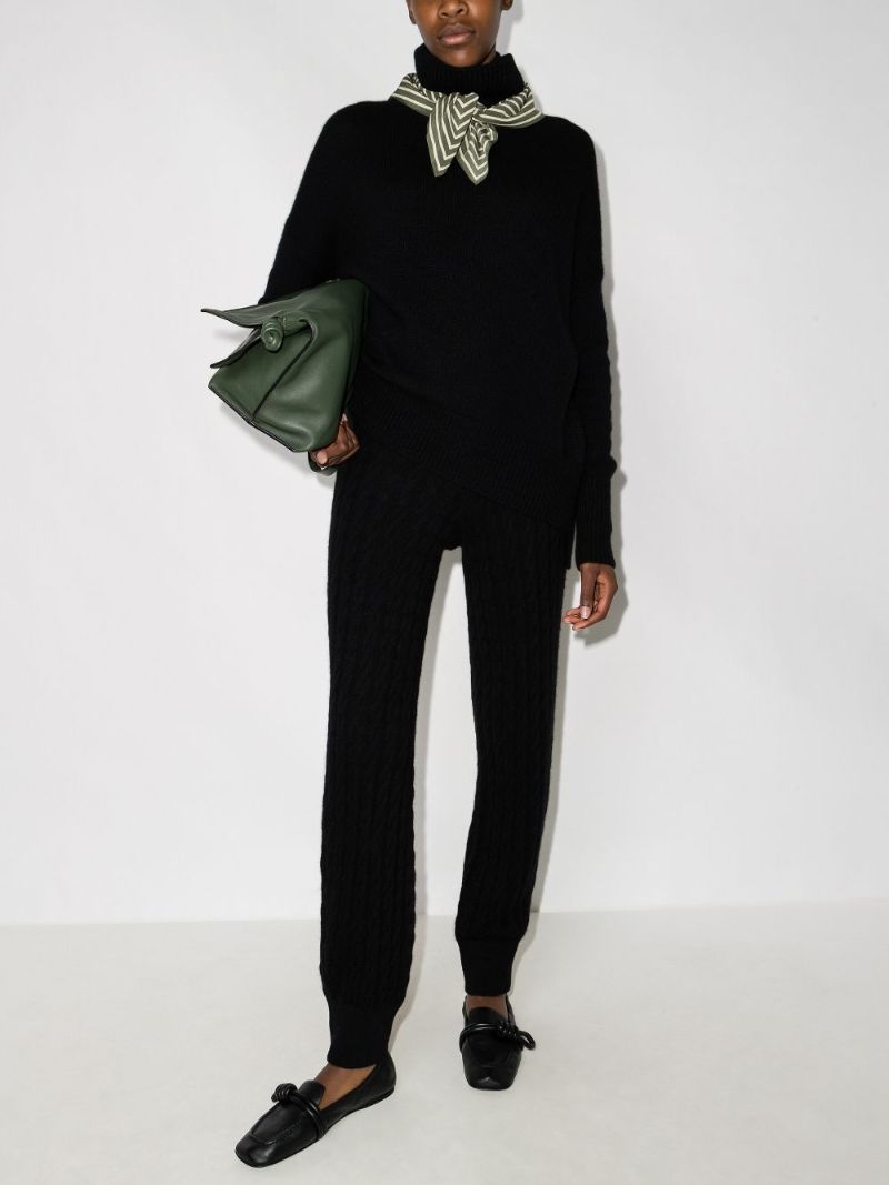 Cable Knit Cashmere Track Pants