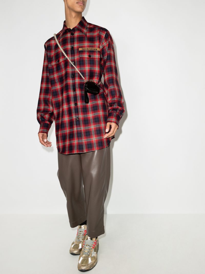 Logo Tartan Wool Shirt