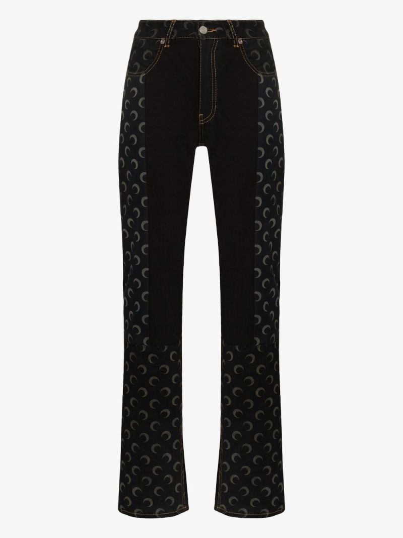 Regenerated Moon Print Jeans