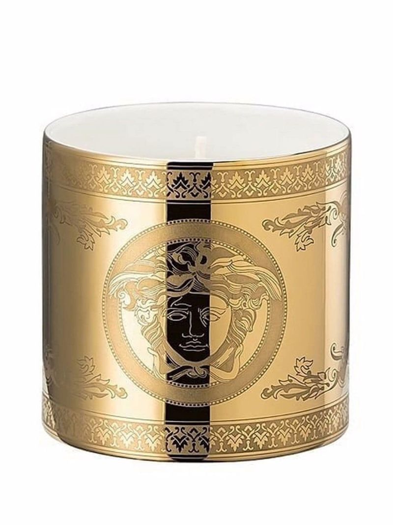 Gold-tone Medusa Candle