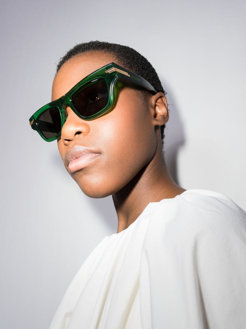 Green Mitre Square Sunglasses