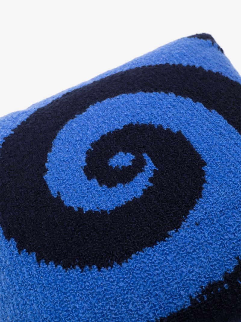 Blue and Black Swirl Cushion