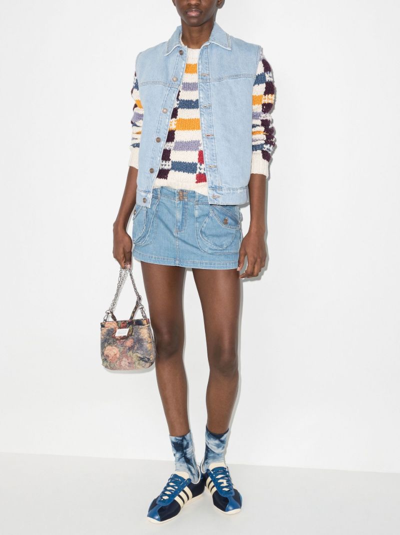Sleeveless Cotton Denim Jacket