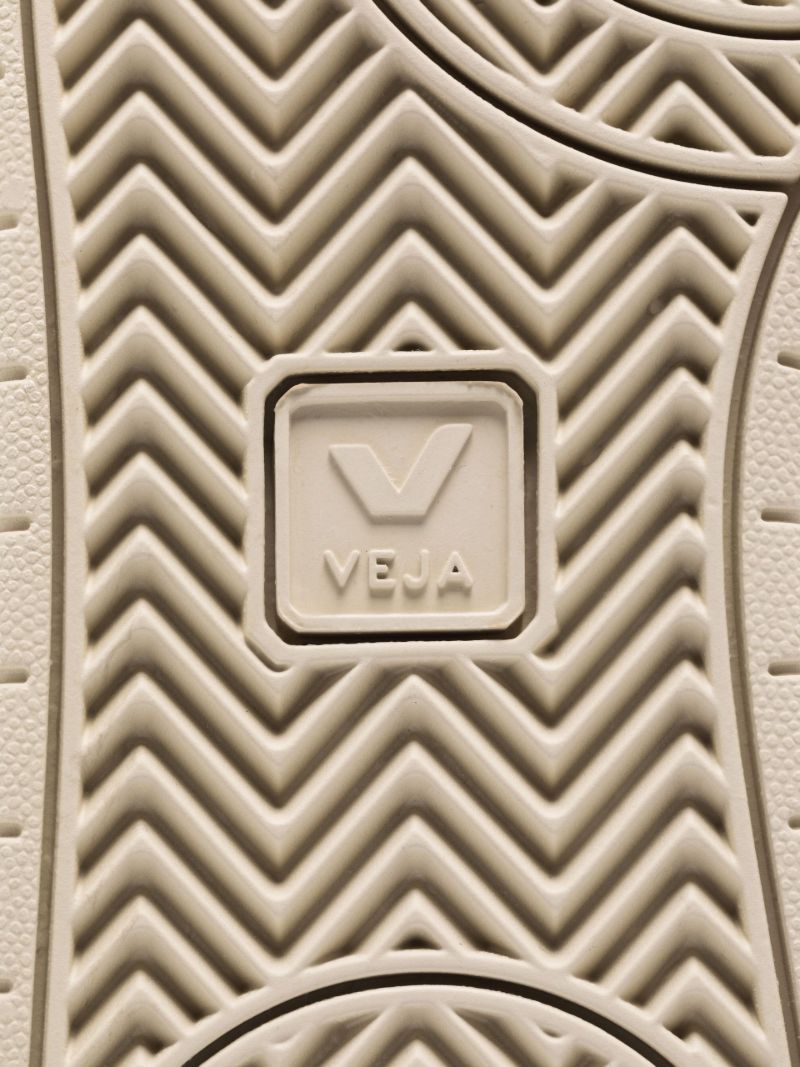 White V-15 High Top Leather Sneakers
