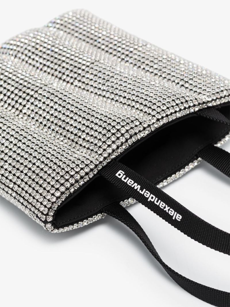 Silver Heiress Crystal Tote Bag