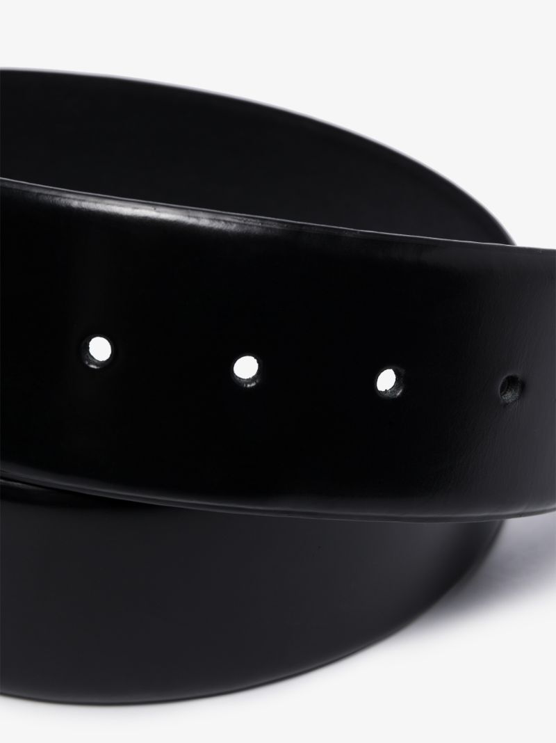 Black Wide Leather Belt