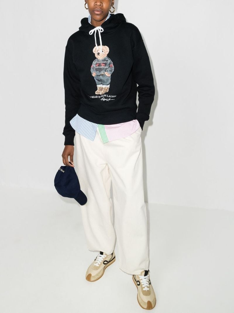 Polo Bear Print Hoodie