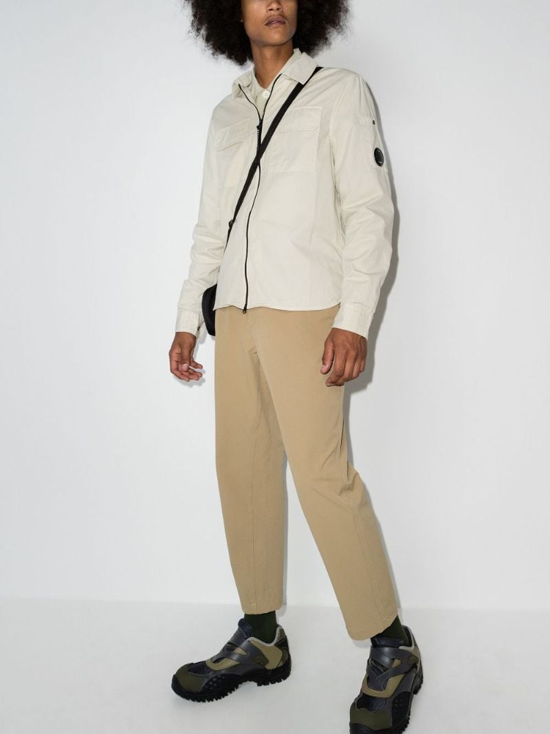 Zip-up Cotton Shirt
