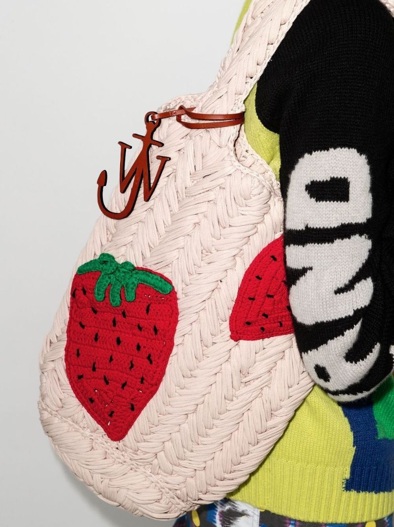 Strawberry Knit Tote Bag