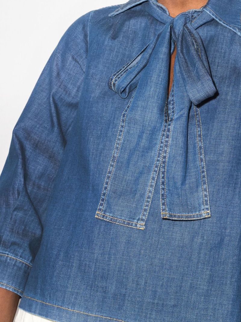 LavalliÃ_x0083_¨re Denim Blouse