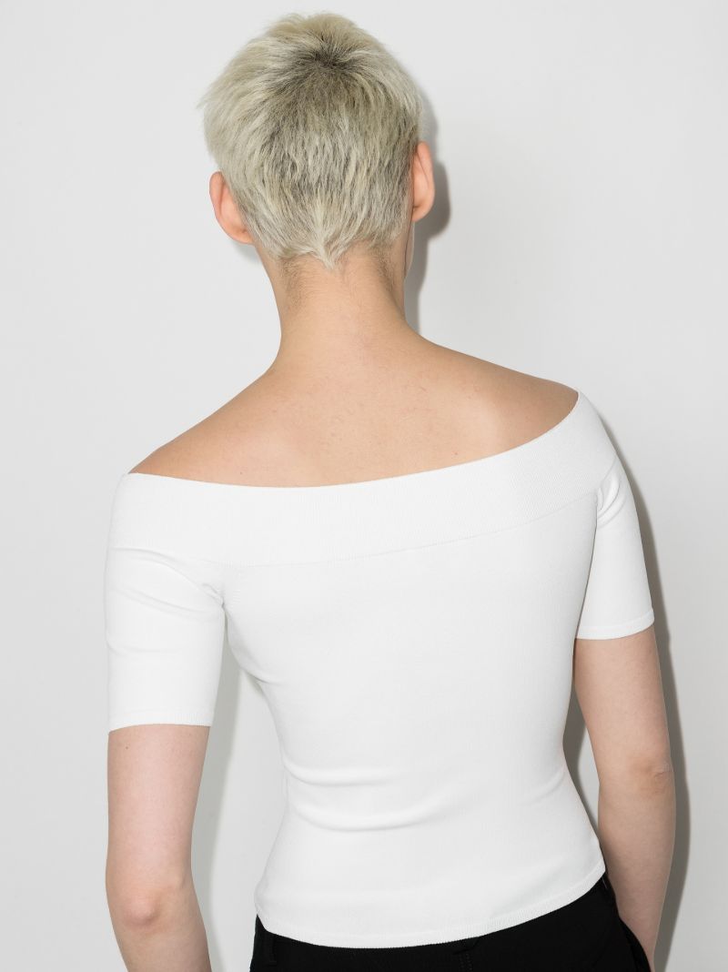 Off-the-shoulder Knitted Top