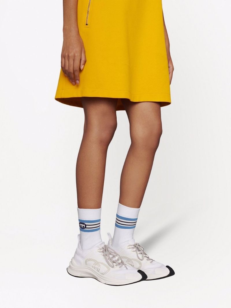 White Interlocking G Socks