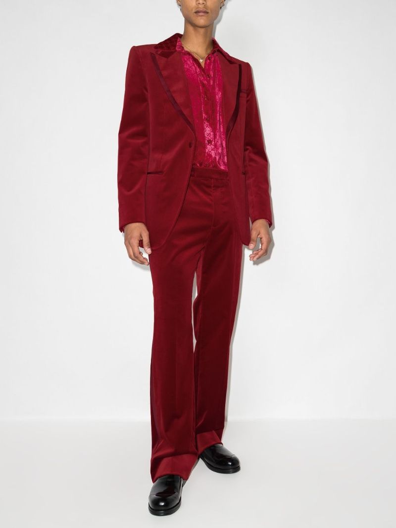 Single-breasted Velvet Blazer