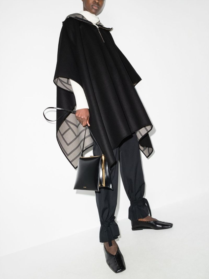 Hooded Wool Poncho