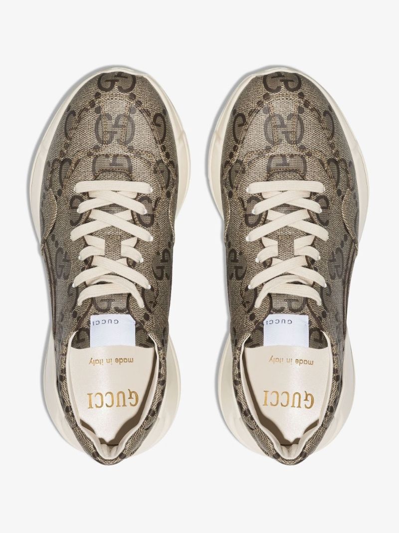 Neutral Gg Rhyton Jacquard Sneakers