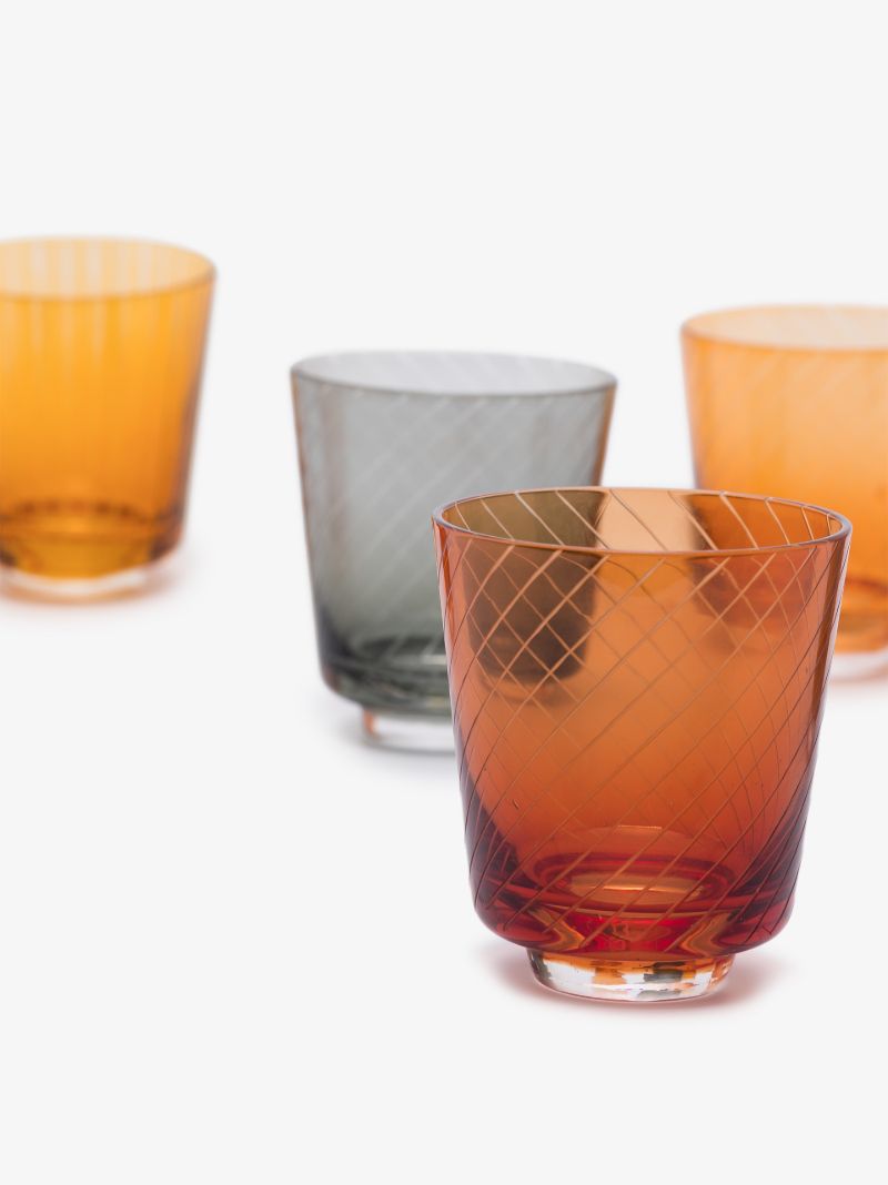 Multicolour Library Glass Set
