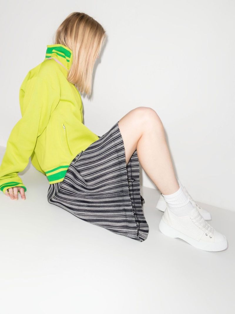 White Low Top Leather Sneakers