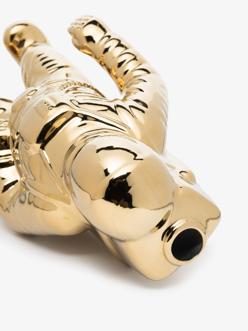 Gold Tone Starman Porcelain Bud Vase