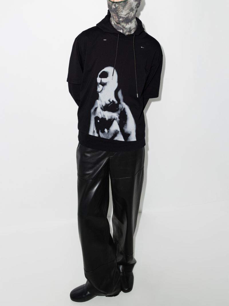 Ai Graphic Print Double Layer Hoodie