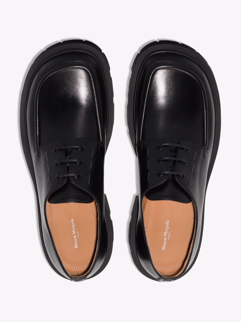 Black Leather Derby Shoes