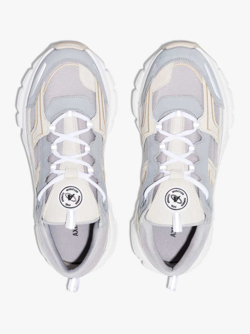 Grey and White Marathon R-trail Sneakers