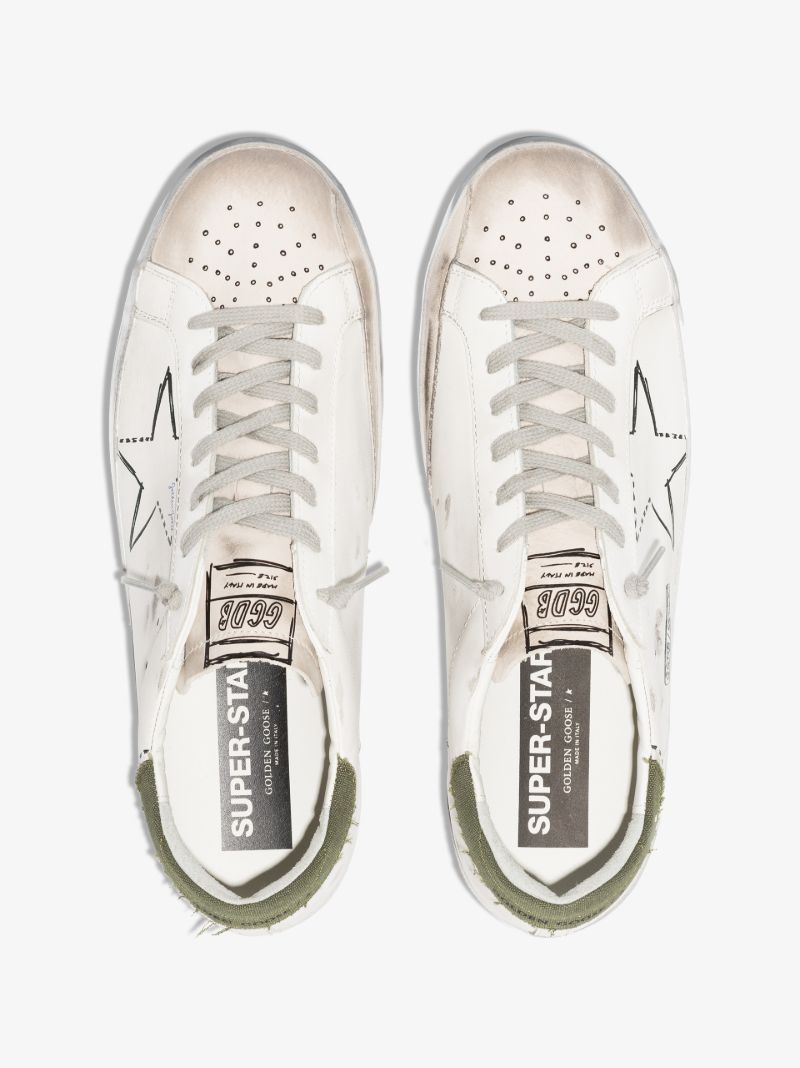 White Super-star Low Top Leather Sneakers