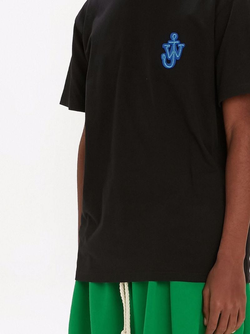 Black Anchor-appliquÃ_x0083_© Cotton T-shirt