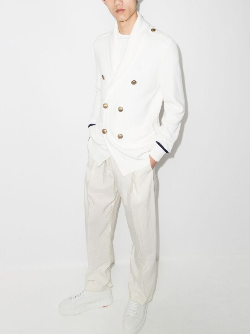 Double-breasted Cotton Cardigan