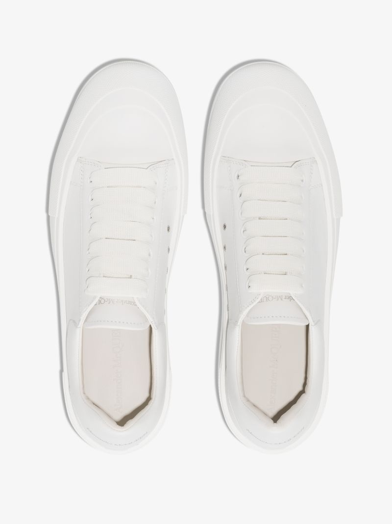 White Deck Plimsoll Low Top Sneakers