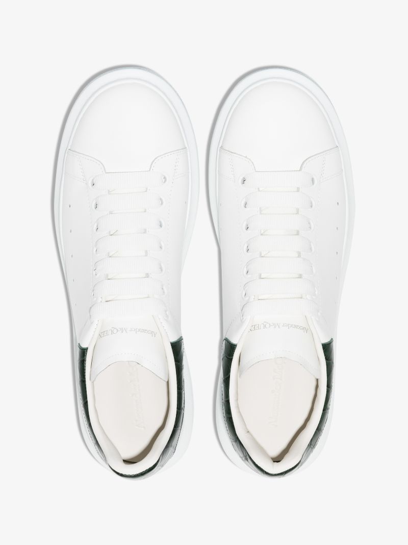 White and Green Oversized Sneakers