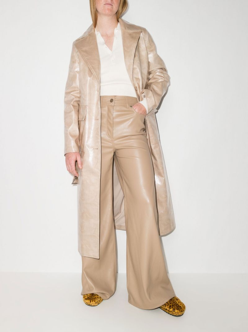 Jelena Faux Leather Wide Leg Trousers