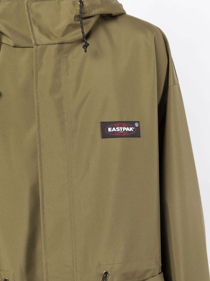 X Eastpak Green Patch Pocket Parka Coat
