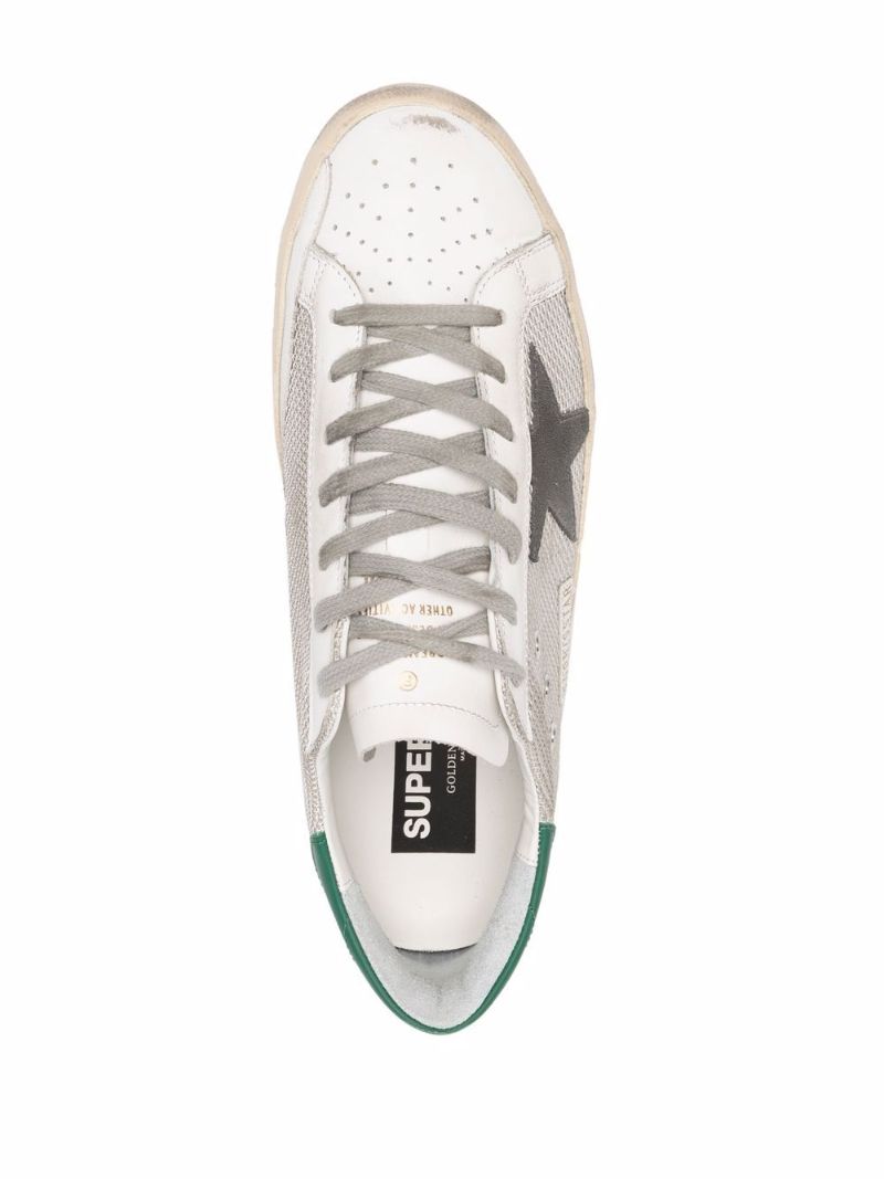 Silver Super-star Mesh Sneakers