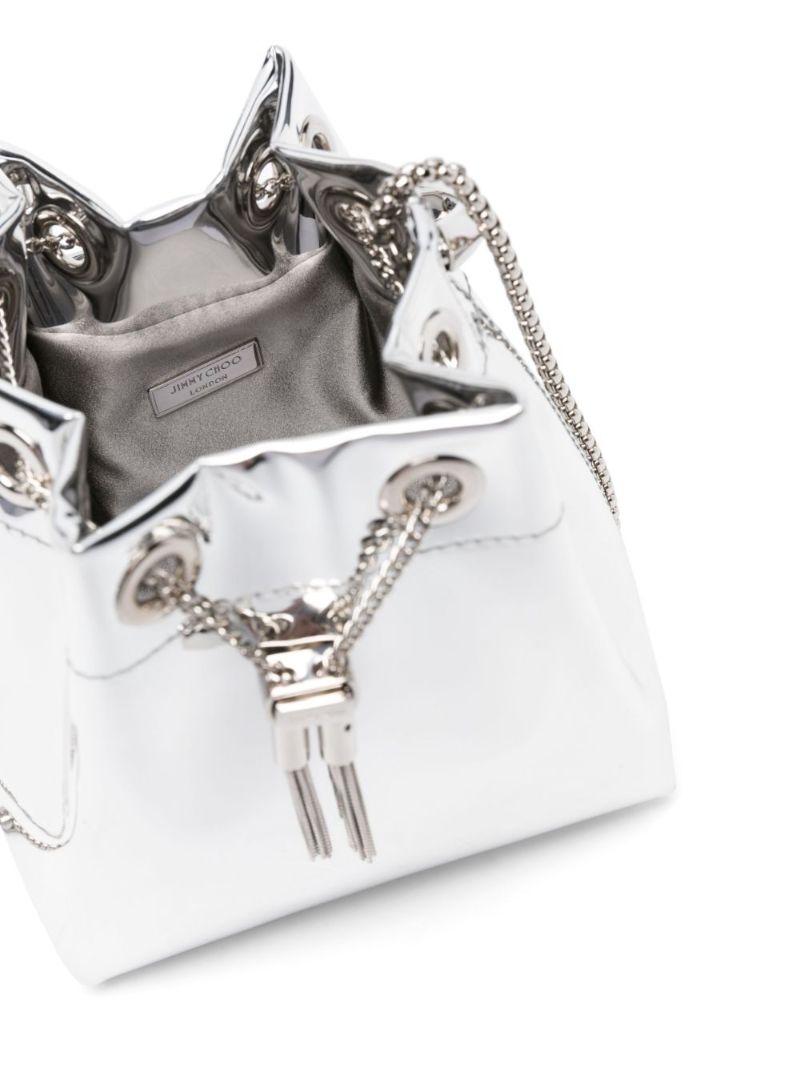 Silver Bon Bon Patent-leather Mini Bag