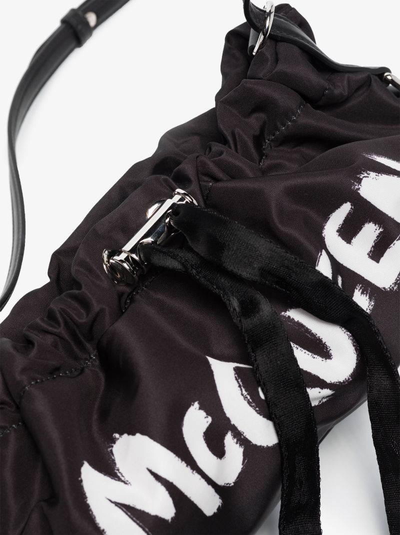 Black Bundle Graffiti Mini Cross Body Bag